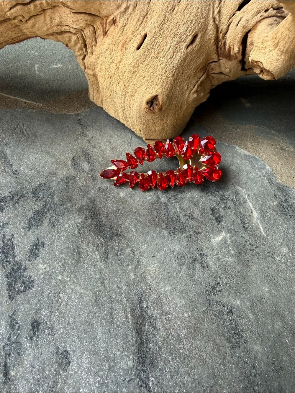 New🌟Free People-Red Crystal Statement Hair Clip